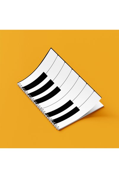 ARTHOUSECOLLECTIVE A4 Spiral Notebook - Unlined School Notebook - 80 Sheets / 160 Pages - Piano Poster Cover
