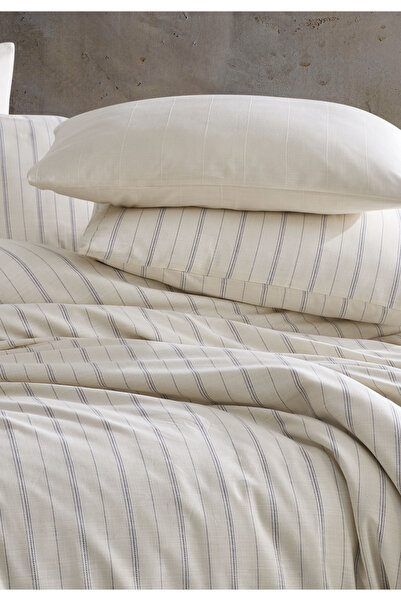 NazeninHome Σετ Παπλωματοθήκη PureTouch με Φυσικό Βαμμένο Νήμα, Διπλό, 100% Β...