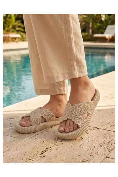 WOSSE ÇAPRAZ HASIR MODELLİ TABANI ÇOK RAHAT EV SOKAK BANYO TERLİĞİ