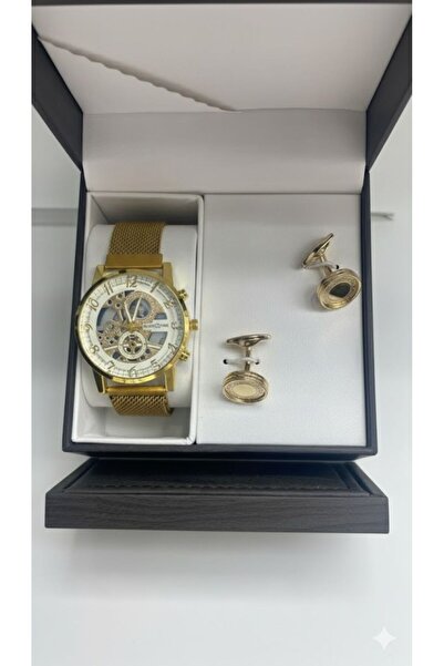 Boutique Men's gold accessory set