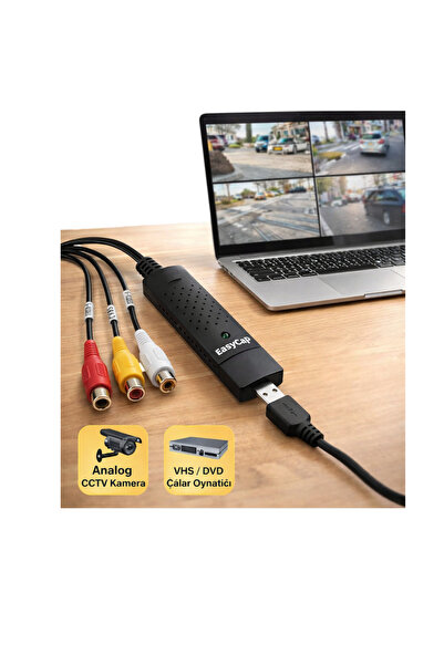 KENLY USB 4 Kanal EasyCap Video Capture Kayıt Kartı RCA & S-Video Girişli USB...