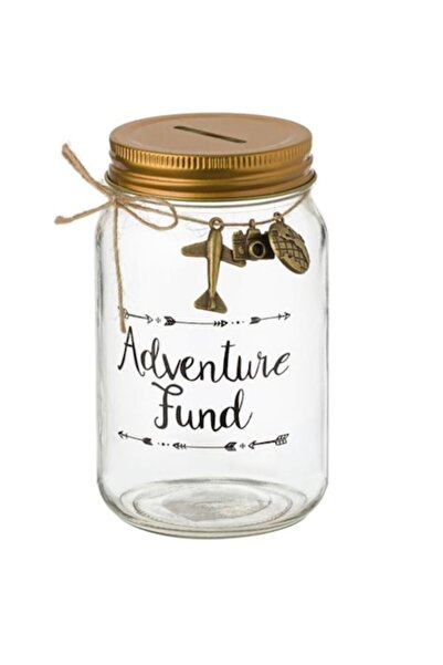 OEM CSD Glass Piggy Bank, Adventure Fund, 14x8 cm