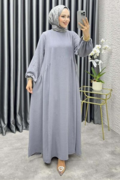 Kalemen Moda فستان هفسة إيروبين المستورد 4003 رمادي