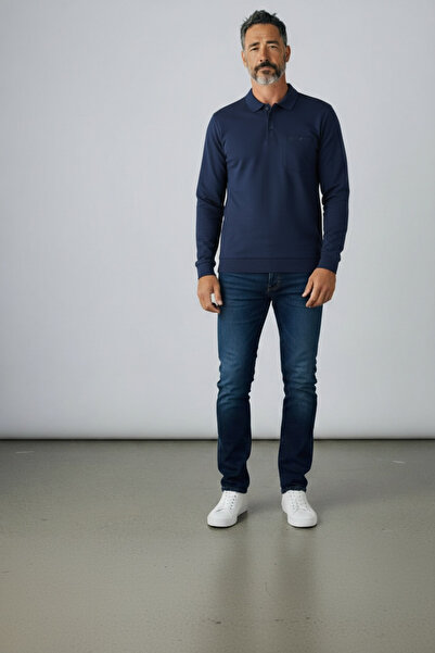 Butik Thessaloniki Steel Knit Anti-Pilling Winter Quality Polo Collar Sweater