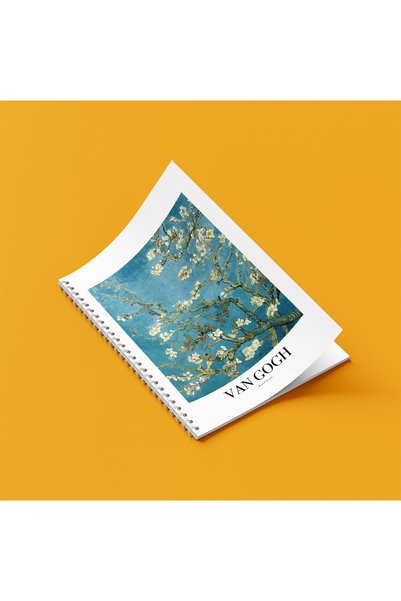 ARTHOUSECOLLECTIVE A4 Spiral Notebook - Unlined School Notebook - 80 Sheets / 160 Pages - Van Gogh Poster Cover