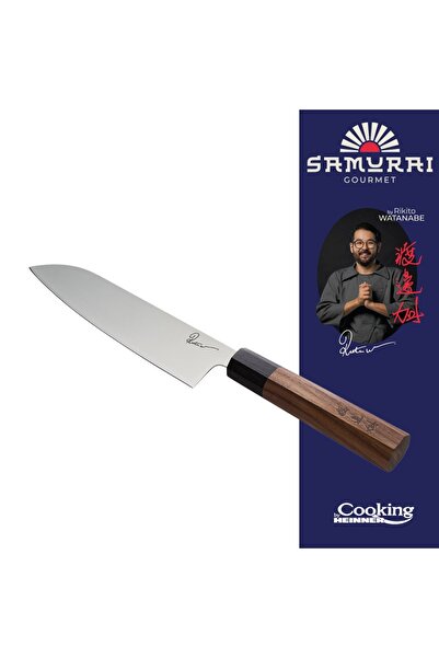 Cooking by Heinner Cutit Santoku Rikito Watanabe, otel inoxidabil/lemn, 18 cm...
