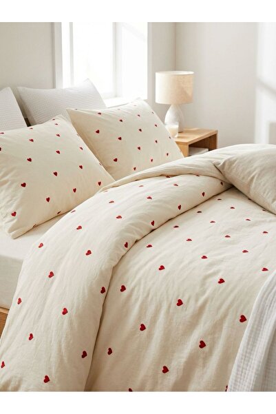 Ricco Lifes Kalp Single Organic Duvet Cover Set (Without Sheets)