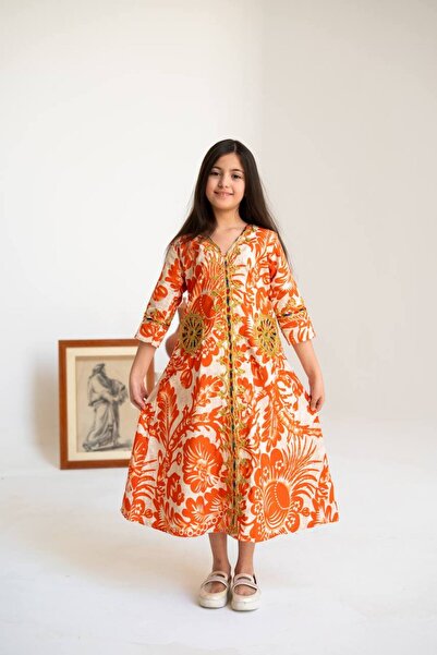 AFandina Embroidered Jalabiya with Luxurious Embroidery SM-71