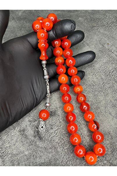 Mos Tespih Large Size High-End Moire Crimped Amber Rosary