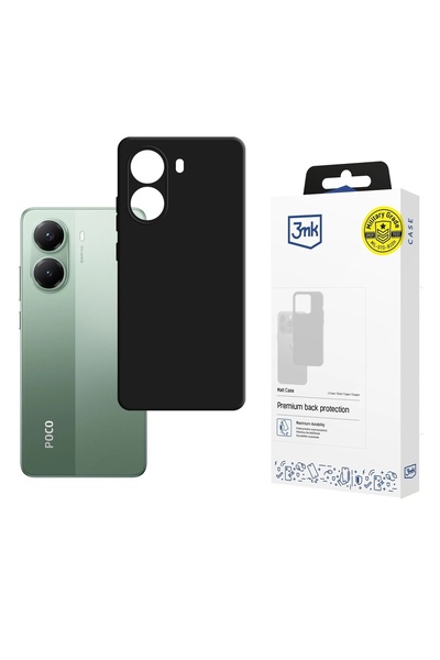 3MK Carcasă mată pentru Xiaomi Poco X7 Pro - neagră, rezistentă la șocuri, TPU