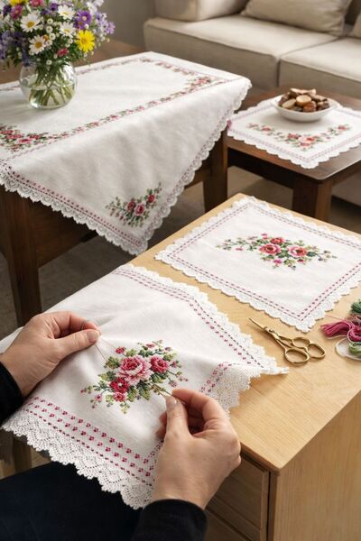 SOLUTE UĞUR İPEK PANAMA KETENİ, KURSLARDA.Tel Kırma, Kanaviçe ve Hardenger Na...