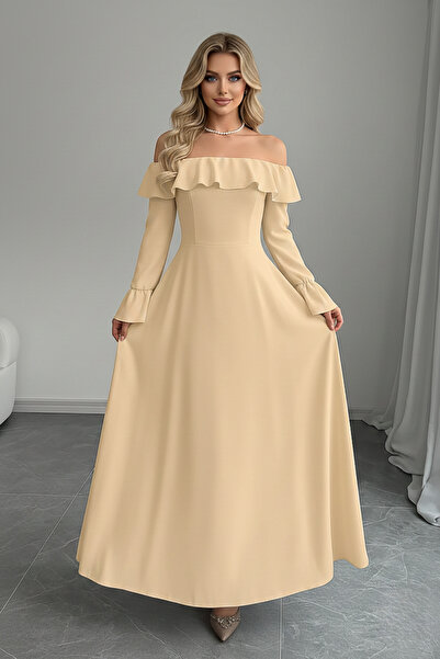 İntive Lingerie Women's Madonna Collar Ruffle Detail Long Sleeve Crepe Fabric...