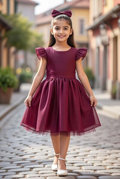 Riccotarz Φόρεμα για κορίτσια με λάμψη ματζέντα μωβ