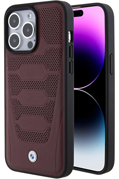 CG Mobile BMW Design Protective Case for iPhone 15 Pro Max - Burgundy