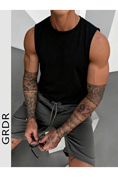 Machetta Men's Unprinted Zero Sleeve Fitness Gym Athlete Tank Top