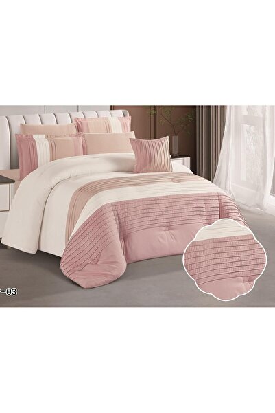 alzawia مفرش صيفي نفر ونص بتصميم مقلم عصري .. وتطريز يضفي لمسة أناقة ..