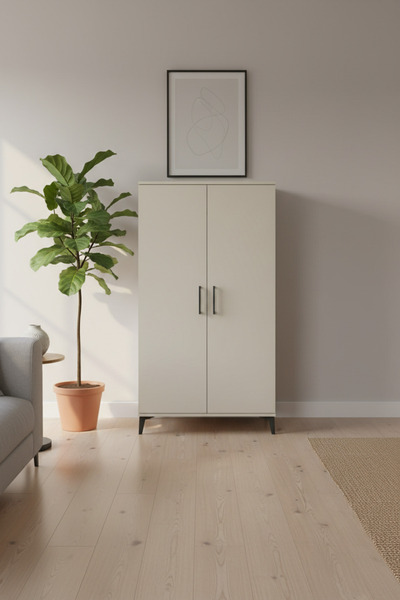 Silva 4 Raflı 2 Kapaklı Dolap 88x30x163 Aytaşı - Şık ve Pratik