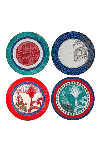 Lucky Art Palmera Bone 20cm 4-Piece Plate Set
