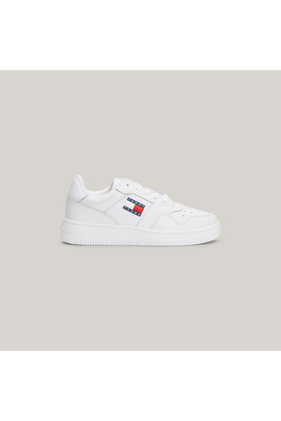 Tommy Hilfiger Tommy Jeans Retro Basket Ess Kadın Beyaz Sneaker