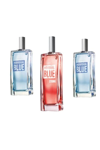 AVON PERFUME SET 2 X 100 ML INDIVIDUAL BLUE + 1 X 100 ML INDIVIDUAL STRONG