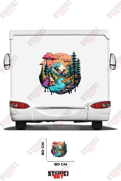 STİCKERCI BEY River Tent and Mountain View Caravan Sticker Coating