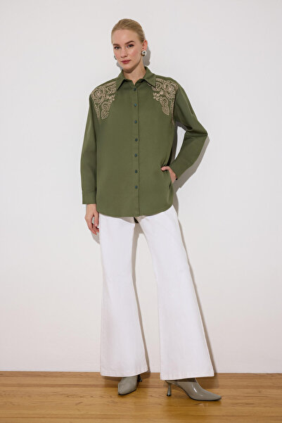 Touché Privé ΠΟΥΚΑΜΙΣΟ OVERSIZE ΜΕ ΚΕΝΤΗΜΑ ΜΠΡΟΣΤΑ