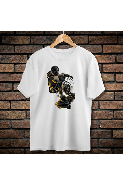 CXO Craft Men's T-Shirt with Printed, Skater Robot, Cotton