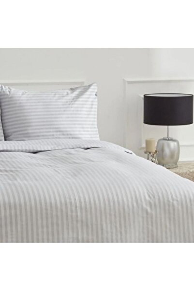 mer-tim ezberbozan ev tekstili Mertim Home Textile Gray Striped Cotton Satin ...