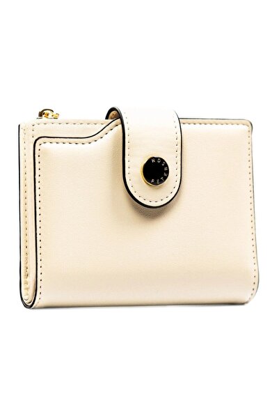 Peterson Medium women's wallet, made of beige eco-leather