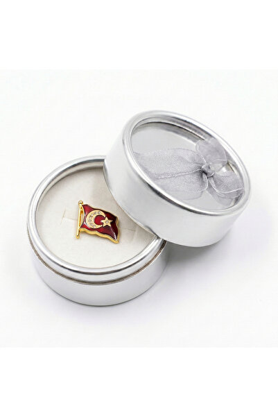 Teknookul Taşlı Türk Bayraklı Bayanlar İçin Yaka Rozeti