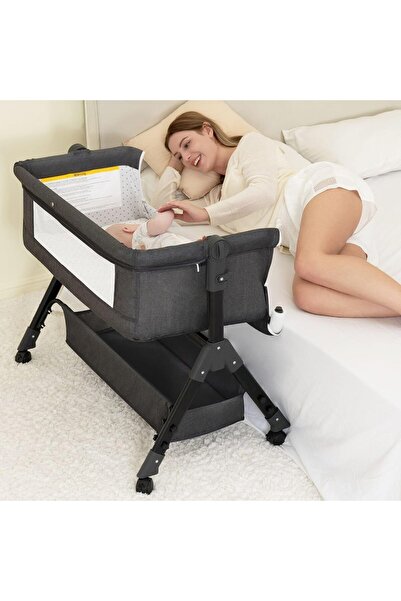 Generic 3-in-1 baby side bed with wheels and mosquito net; portable bed that ...