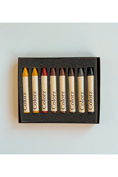 COLORZ Profesyonel 8’li Yağlı Pastel Seti (Tarih Öncesi Sanat Renkleri)