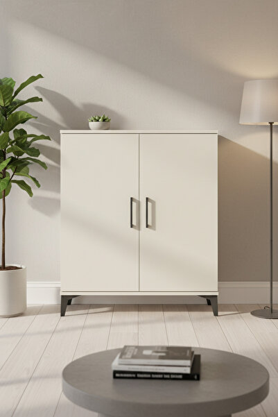 EnTrendMobilya Silva Şifonyer 2 Raflı 2 Kapaklı Aytaşı - 88x30x106 cm