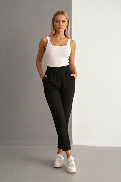 KHİ-ZAİ Women's Imported Crepe Full L Stretch Fabric Carrot Pants