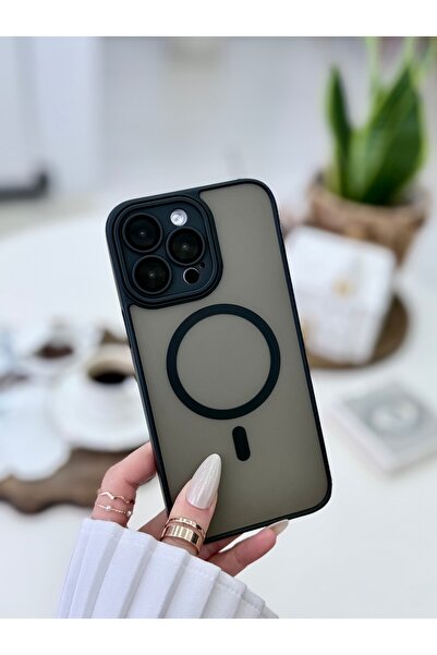 Go Aksesuar Iphone 16 Promax Uyumlu Magsafe Özellikli Mat Şeffaf Pürüzsüz Dok...