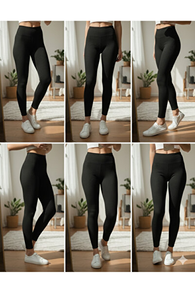 Clothes Fast Women's Ribbed Stretchy High Waist Corded Fabric Single Leggings...