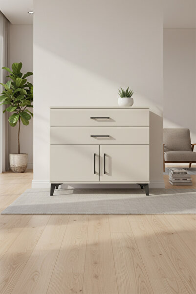 EnTrendMobilya Silva Şifonyer: 2 Çekmeceli, 2 Kapaklı, Aytaşı Rengi (88x30x80...