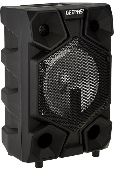 Geepas مكبر صوت قابل لإعادة الشحن مع ميكروفون، أسود، GMS8575، بلوتوث