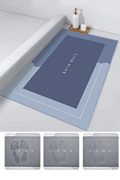 h homerest سجادة حمام ماجيك ماصة للماء، مقاومة للانزلاق، مربعة 3.5 مم 40x60