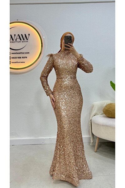 waw tesettür Elmas Pul Payet Abiye