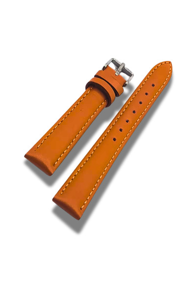 GENUINE LEATHER Curea Ceas Piele Culoare Maro Deschis 14 mm Catarama Clasica ...