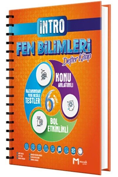 Harika Kitap Mozaik Yayınları İntro 6.Sınıf Fen Bilimleri Konu Özetli Soru Ba...