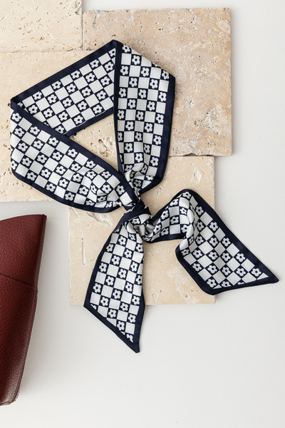 VUNTAL وشاح ربطة عنق أنيق من البابونج