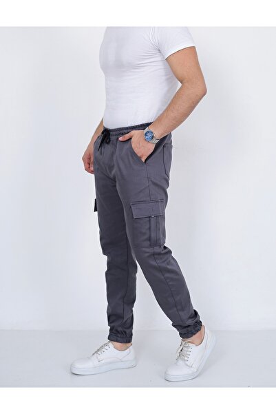 LEFNY COLLECTİON بنطلون جوجر رجالي من القطن عالي الجودة قماش قابل للتمدد جيب ...