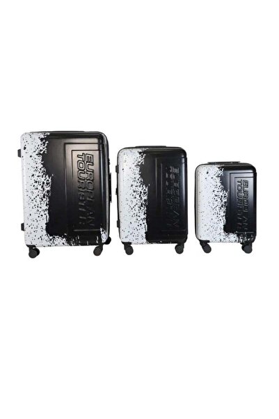 european tourister Florence Hard Luggage Trolley Set 3 Pieces - Black