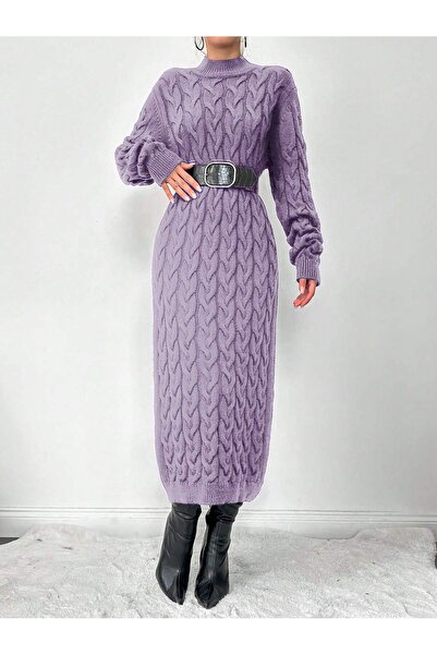 Get Crazy γυναικείο πλεκτό φόρεμα με λεπτομέρειες από πλέγμα