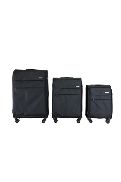 european tourister Amsterdam Soft Sided Luggage Set 3 Pieces - Black