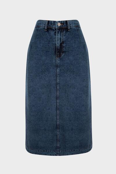 TERZİ DÜKKANI CLARA DENİM ETEK LACİVERT