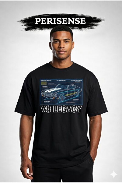 YRN COLLECTION Tricou unisex oversize din bumbac pieptănat premium, cu imprim...