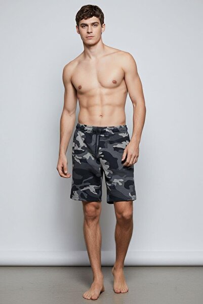 Madmext Kamuflaj Füme Erkek Regular Fit Şort 4842